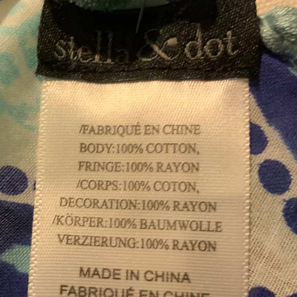 Stella & Dot women’s Scarf Blue - Picture 6 of 6